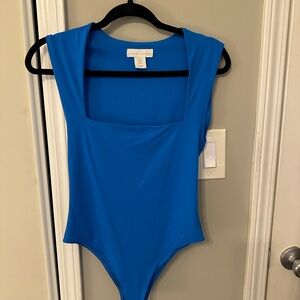 House of Harlow 1960 Blue Bodysuit Classic Silhouette